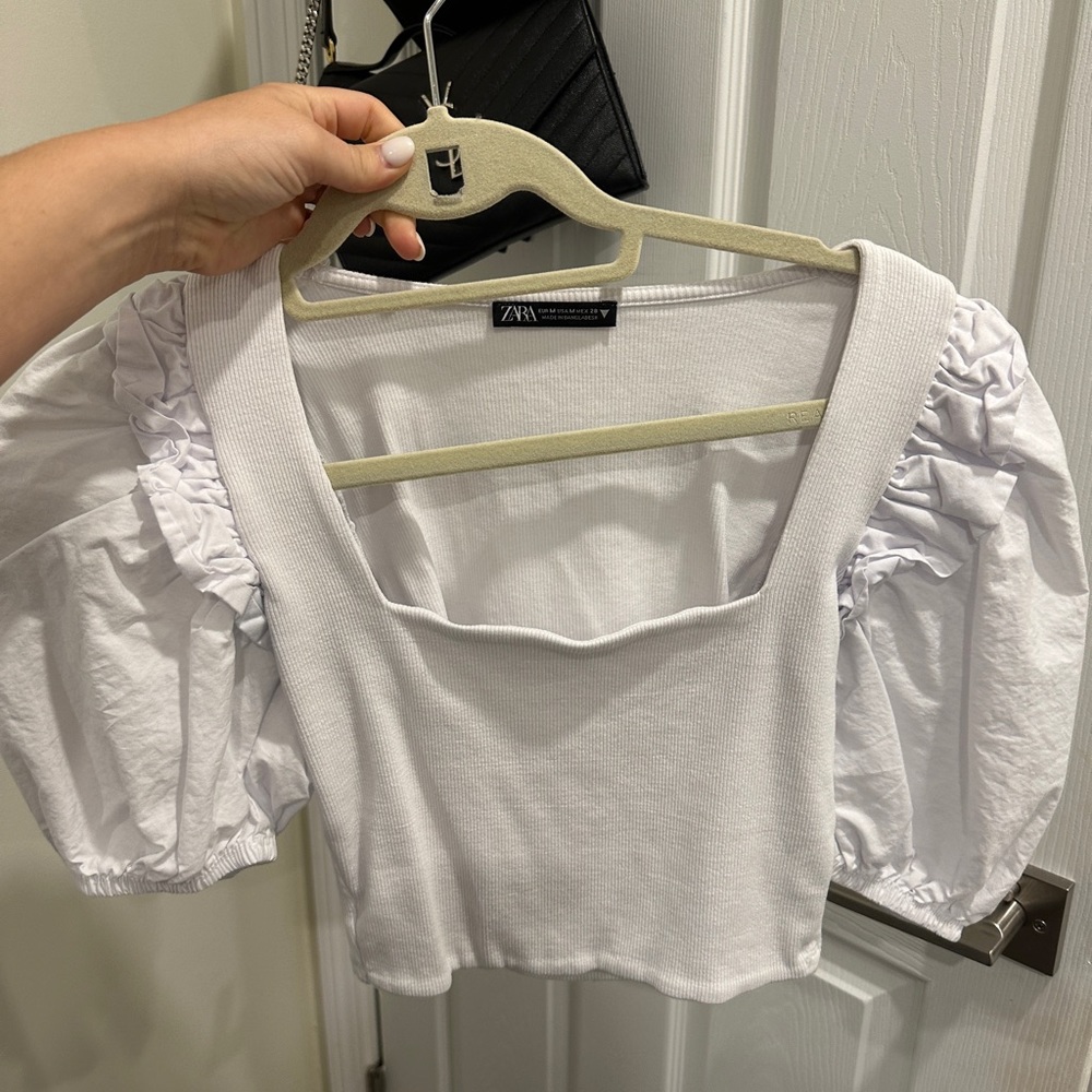 White crop top